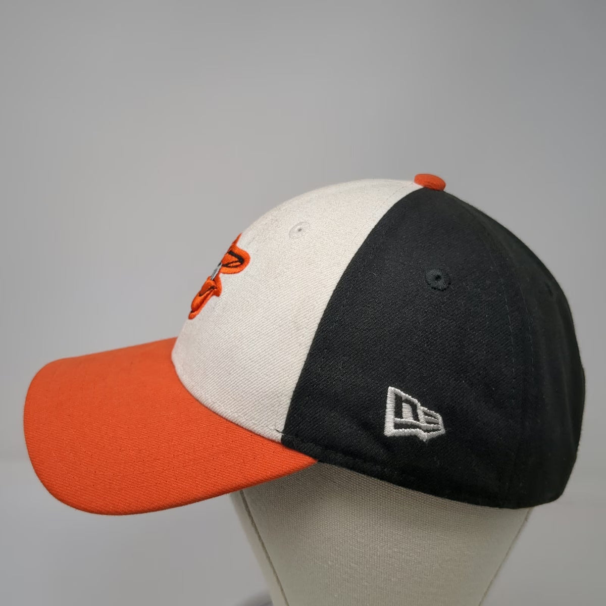 New Era NCAA Baseball Cap Black White OS Baltimore Orioles Bird Logo Hat