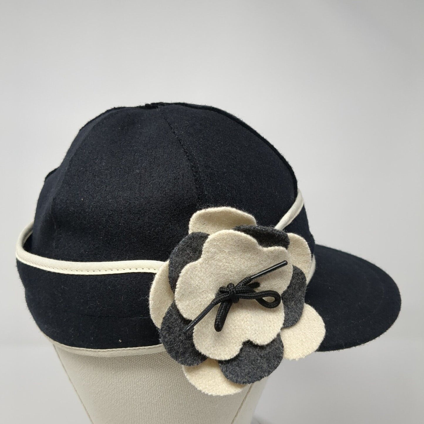 Stormy Kromer Fitted Hat Black 6 7/8 Flower The Petal Pusher Outdoor