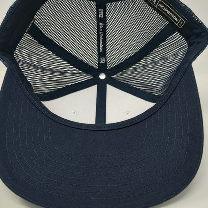 Richardson Trucker Hat Blue L Idaho Charlies Produce Patch Snapback Mesh Logo