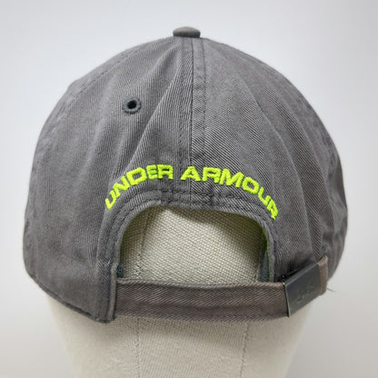 Under Armour Baseball Cap Gray One Size Green Embroidered Logo Slideback Hat