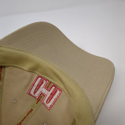Hornady Strapback Hat Tan One Size Adjustable Embroidered 6 Panel Cotton