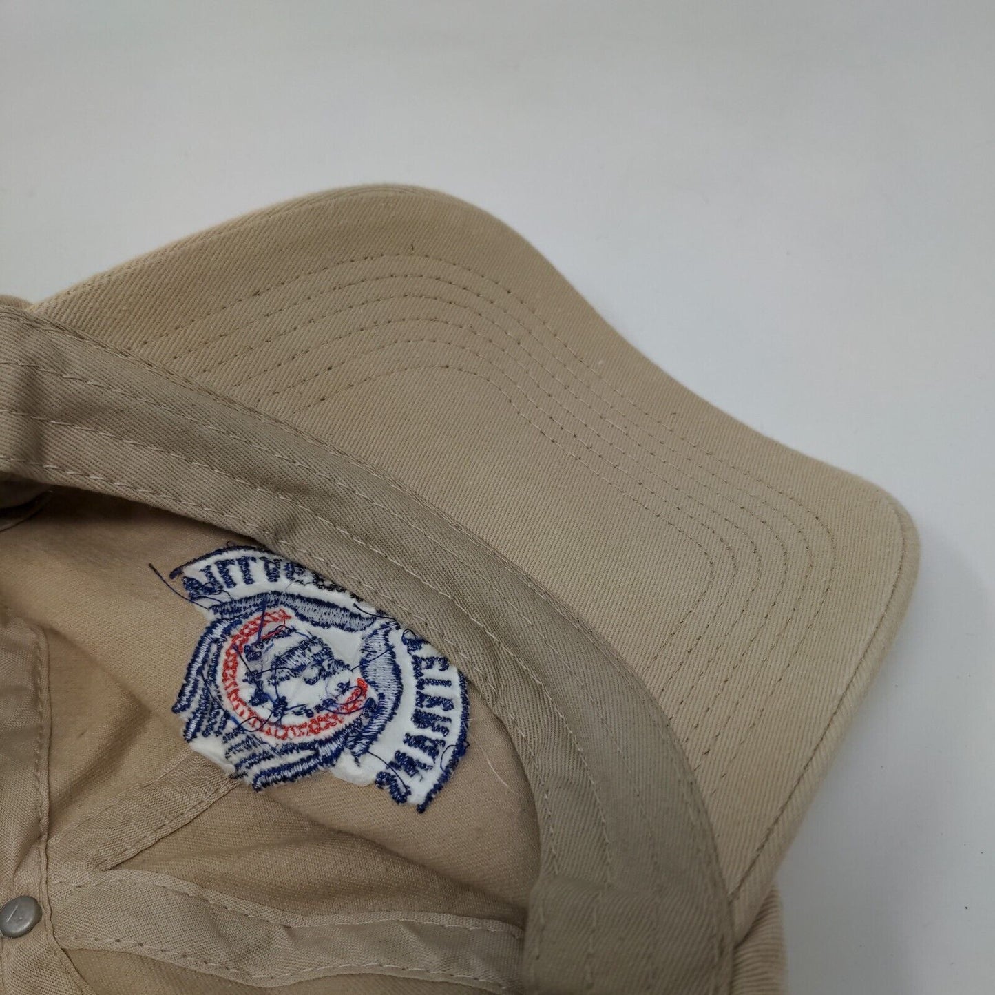 Villagers For Veterans Slideback Hat Tan One Size Embroidered 6 Panel