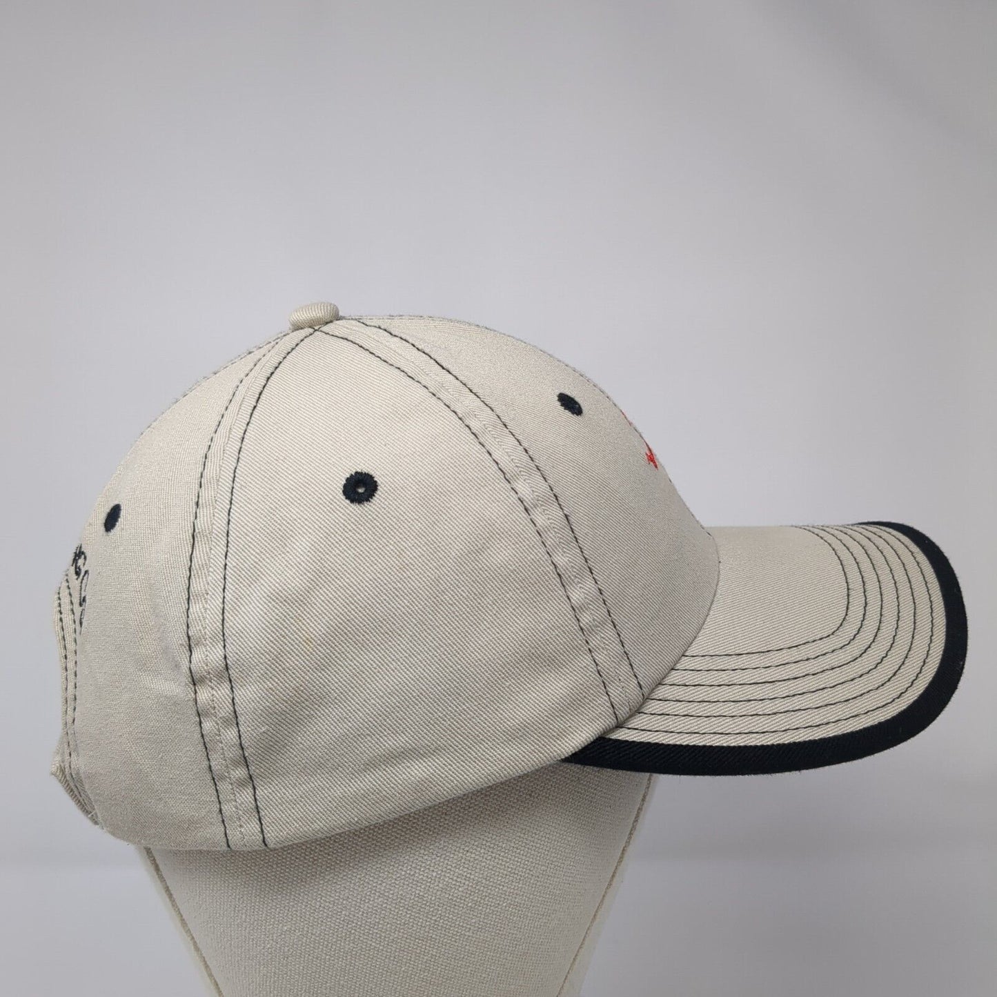 Shu's Idaho Running Co. Strapback Hat Tan One Size Adjustable Port Authority