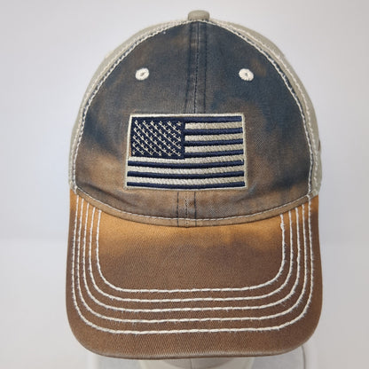 USA Flag Strapback Hat Multicolor One Size Adjustable Outdoor Cap