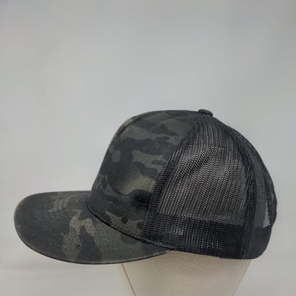 The Classics Yupoong Snapback Trucker Hat Camo One Size Mesh Back