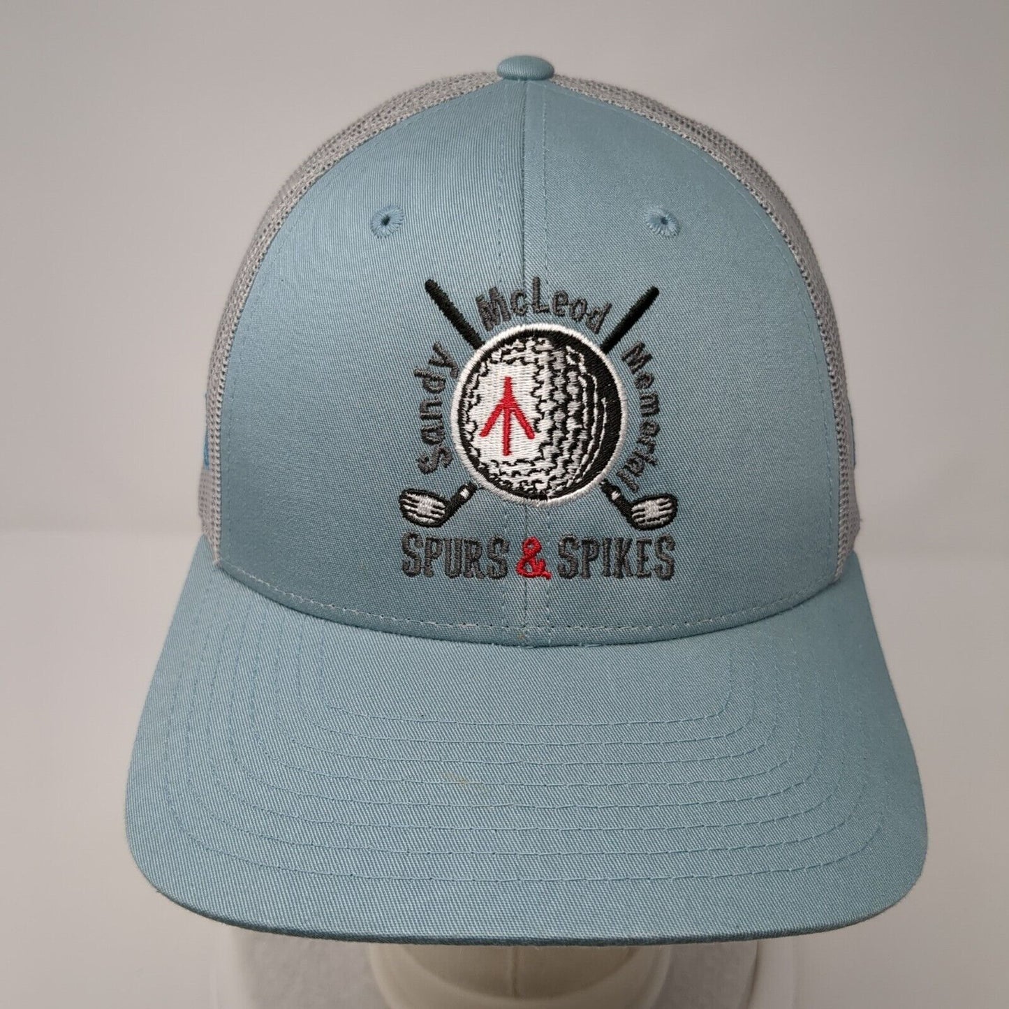 Sandy McLeod Memorial Spurs & Spikes Trucker Hat Blue M/L Mesh Back