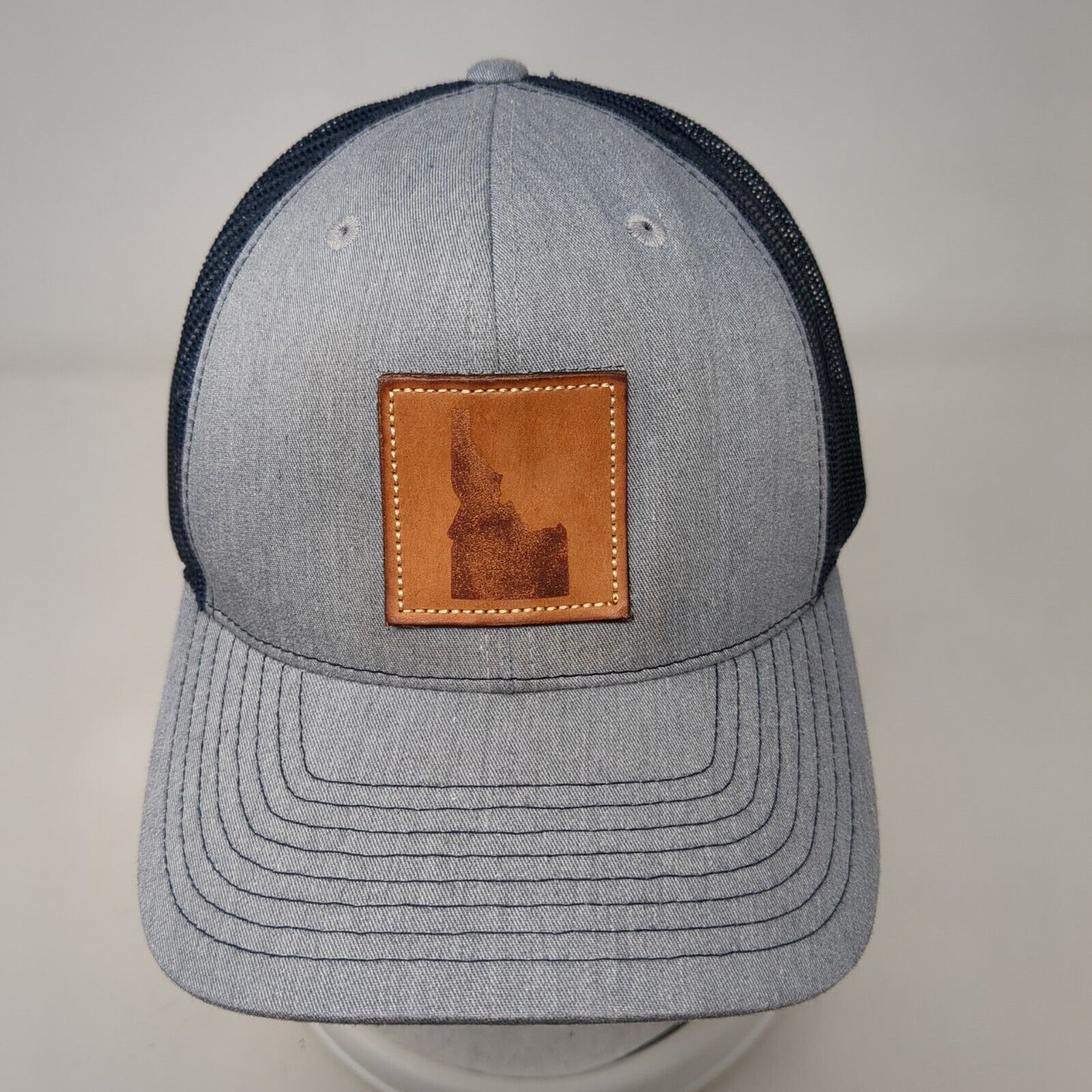 Richardson Snapback Trucker Hat Gray One Size Adjustable Mesh Back 6 Panel