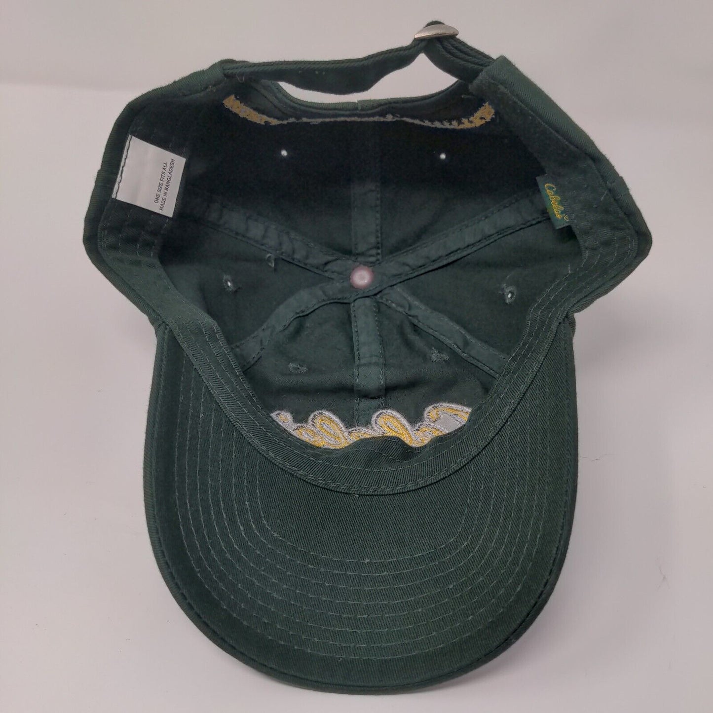 Cabela's Slideback Hat Green OSFA Adjustable Embroidered Vent Holes
