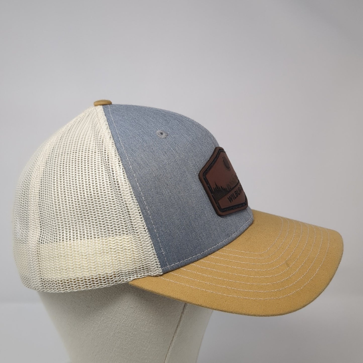 Wilbur-Ellis Leather Patch Snapback Trucker Hat Multi One Size Mesh Back