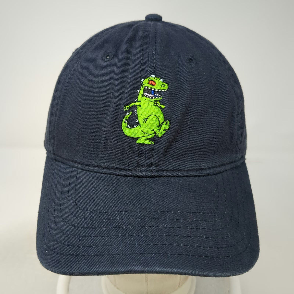 Nickelodeon Baseball Cap Blue One Size Reptar Rugrats Dinosaur Embroidered Hat