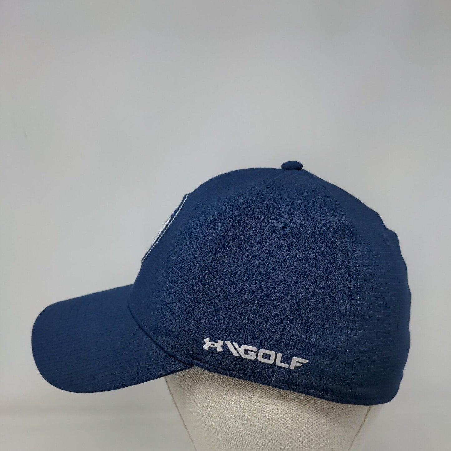 Under Armour Golf Fitted Hat Blue Size L/XL Lightweight Breathable 6 Panel
