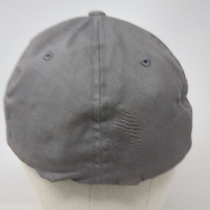Flexfit Baseball Cap Gray XL Ascent Embroidered Logo Curved Brim Structured Hat