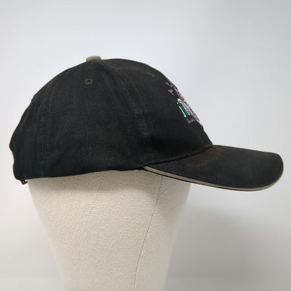 Northwest Embroidery Baseball Cap Black One Size Alaska Wolf Last Frontier hat