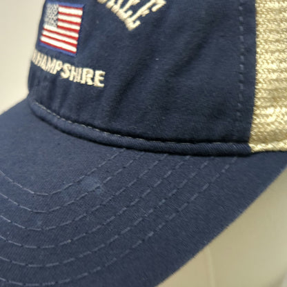 Triangle Lake Winnipesaukee New Hampshire USA Flag Blue One Size Trucker Hat