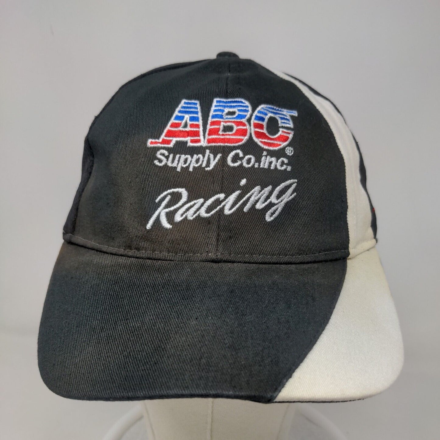 ABC Supply Men's Strapback Hat Black Embroidered Logo AJ Foyt Racing #14