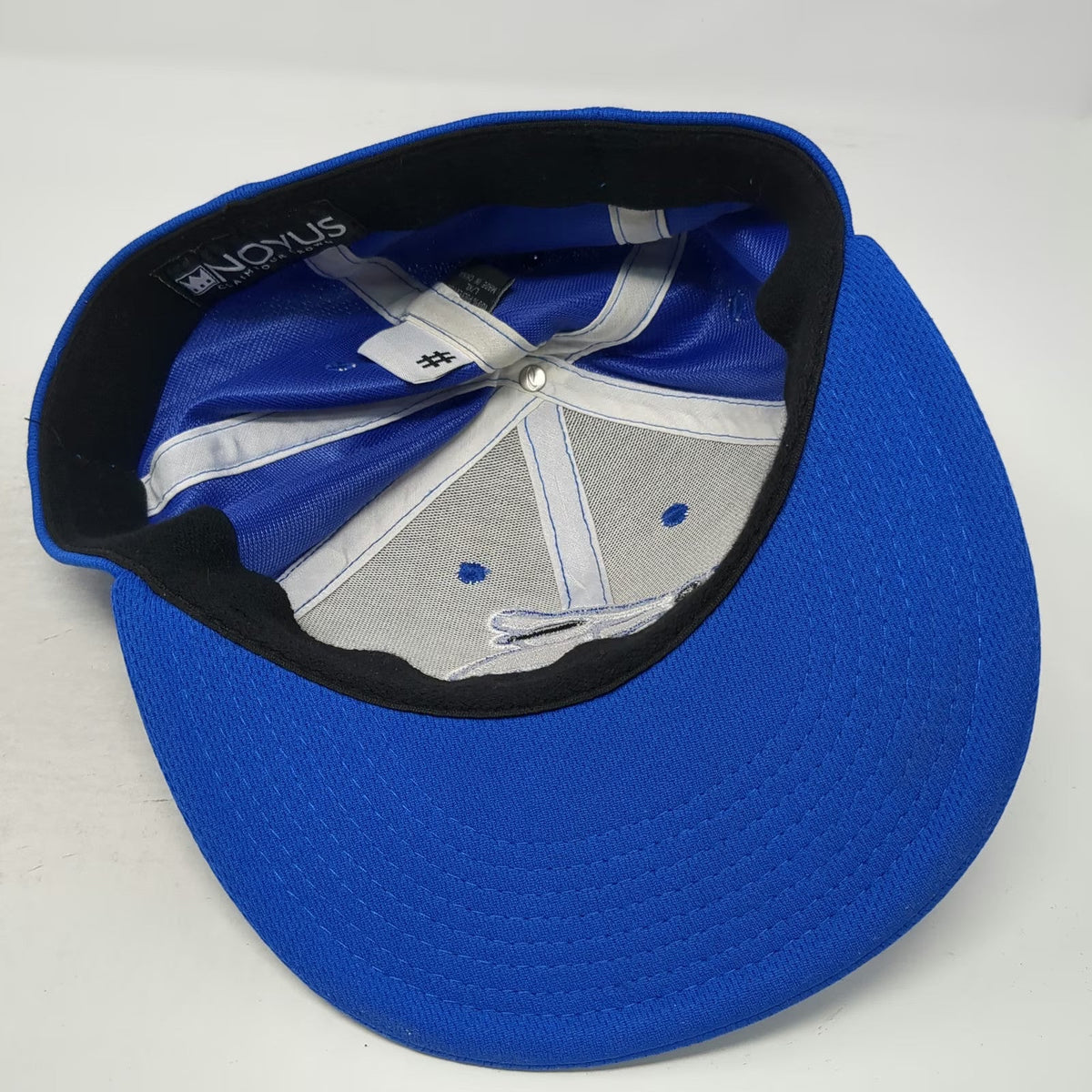 Novus Baseball Cap Blue XL SPF Logo American Flag Stretch Fit Hat Performance