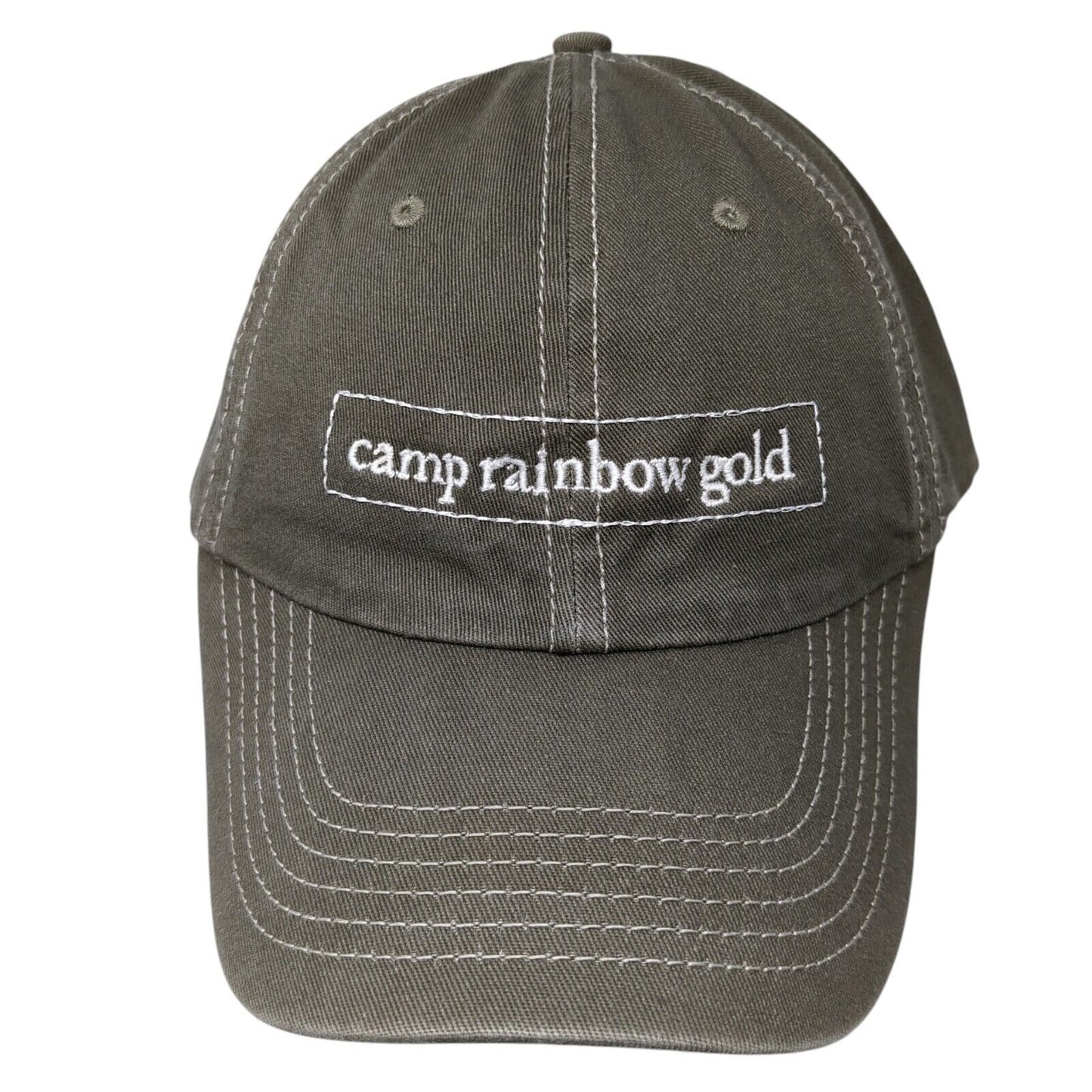 Camp Rainbow Gold St. Luke's Wood River Slideback Hat Brown OS Adjustable Cotton