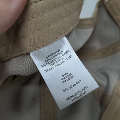 Unbranded Strapback Hat Tan OSFM Suede Adjustable Solid 6 Panel Blank