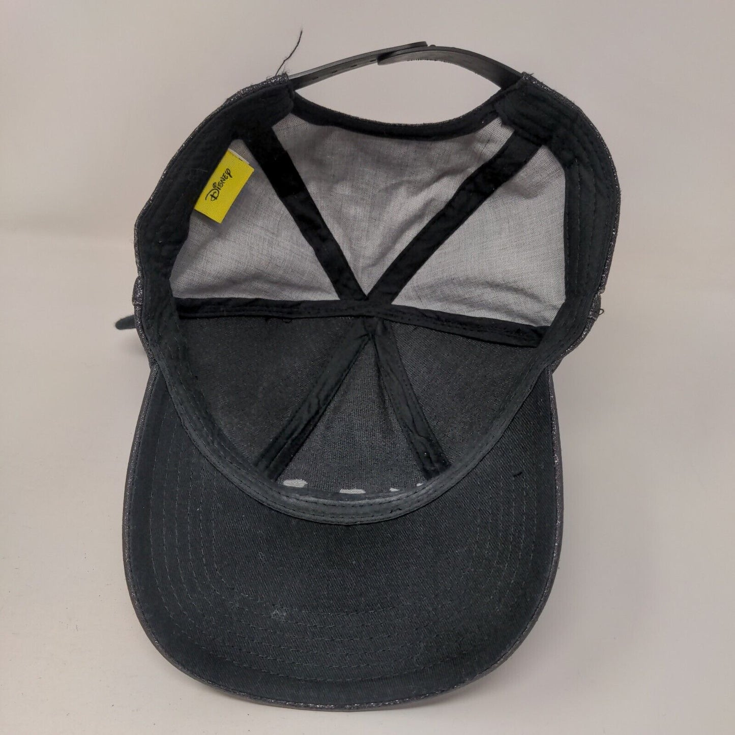 Minnie Mouse Ears Snapback Hat Black One Size Shiny Bow Disney