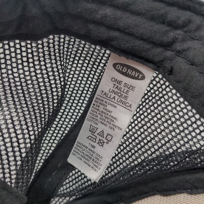 CALI Snapback Trucker Hat Black OSFA Adjustable Mesh Back Old Navy Polyester