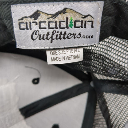 Flag Patch Snapback Trucker Hat Gray OSFA Mesh Back Arcadian Outfitters