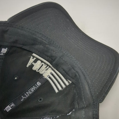 New Era Baseball Cap Black One Size A-CORE Logo Embroidered Cotton Slideback Hat