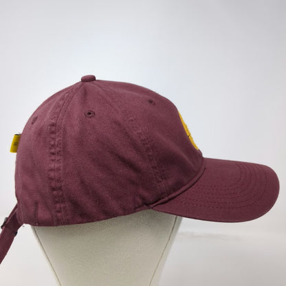 Nautica Baseball Cap Red One Size NJC Logo Slideback Cotton Contrast Stitch Hat