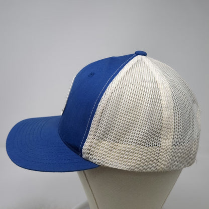 Yupoong Trucker Hat Blue One Size Woodstock Guitar Bird Patch Mesh Snapback