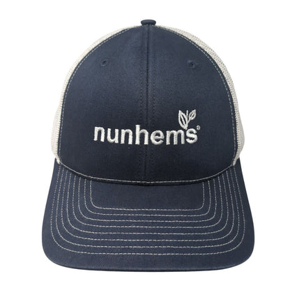 Nunhems Snapback Trucker Hat Blue One Size Adjustable Mesh Back Richardson