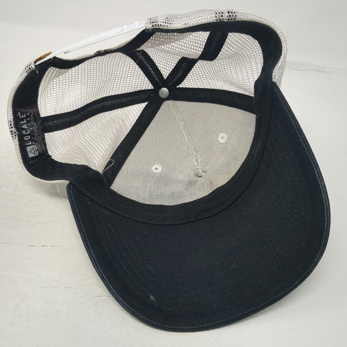 Locale Outdoor Trucker Hat Blue Black Gray OSFM Landscape Forest Mesh Snapback