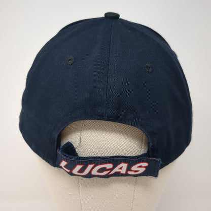 Lucas Racing Strapback Baseball Cap Blue One Size Adjustable Embroidered 6 Panel