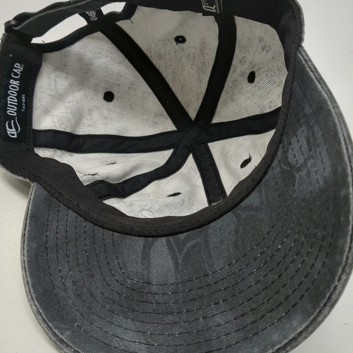 Outdoor Cap Baseball Cap Gray One Size Camp Riverwind Cle Elum WA Camo Flag Hat