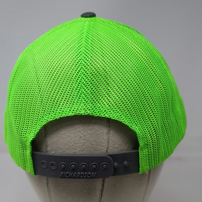 Richardson Trucker Hat Gray Green One Size Mountain Community Center Snapback