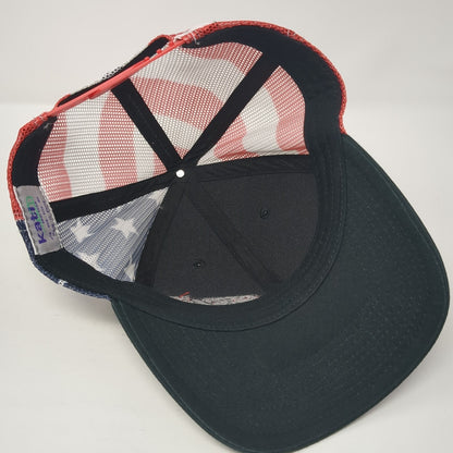 M Snapback Trucker Hat Multicolor OS Adjustable Patriotic Stars &Stripes Katl