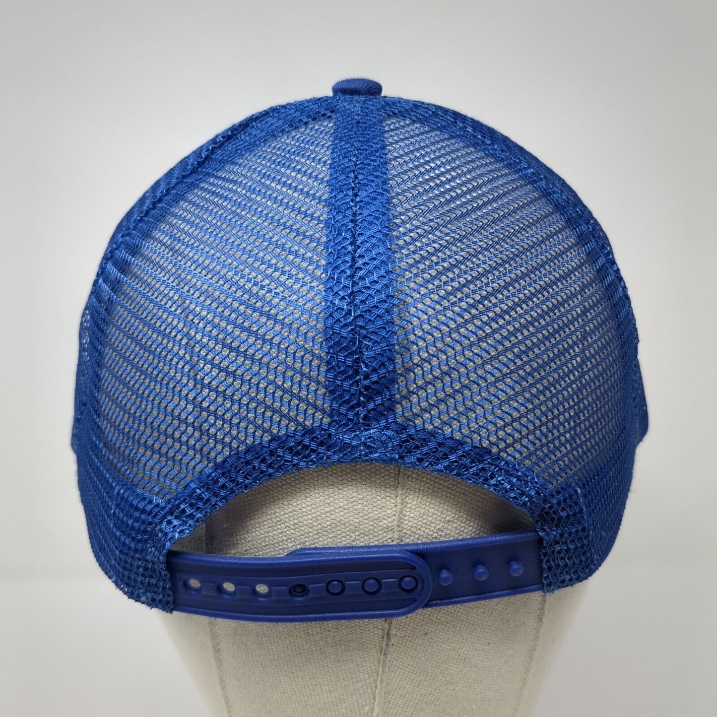 New Amsterdam Snapback Mesh Back Trucker Hat Blue One Size Mesh Back