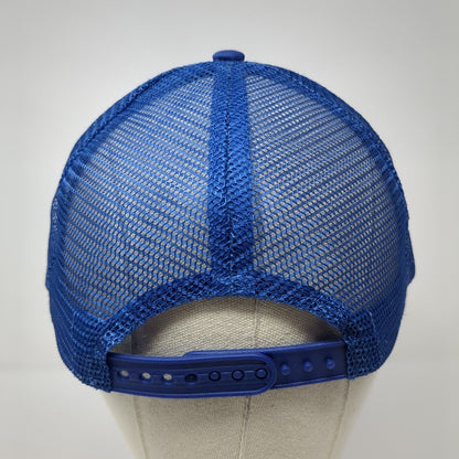 New Amsterdam Snapback Mesh Back Trucker Hat Blue One Size Mesh Back