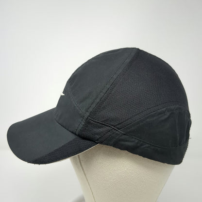 Nike Baseball Cap Black One Size Mesh Fit Dry Reflective Swoosh Running Hat