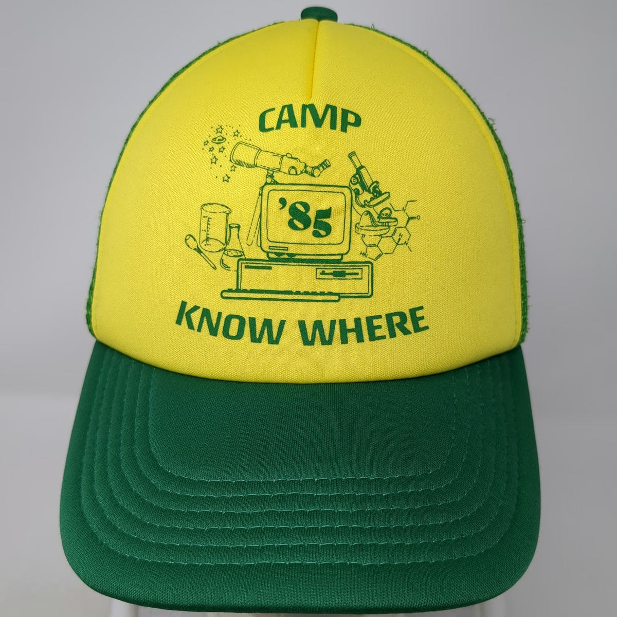 Loungefly Trucker Hat Green Yellow One Size Stranger Things Camp Know Where 85