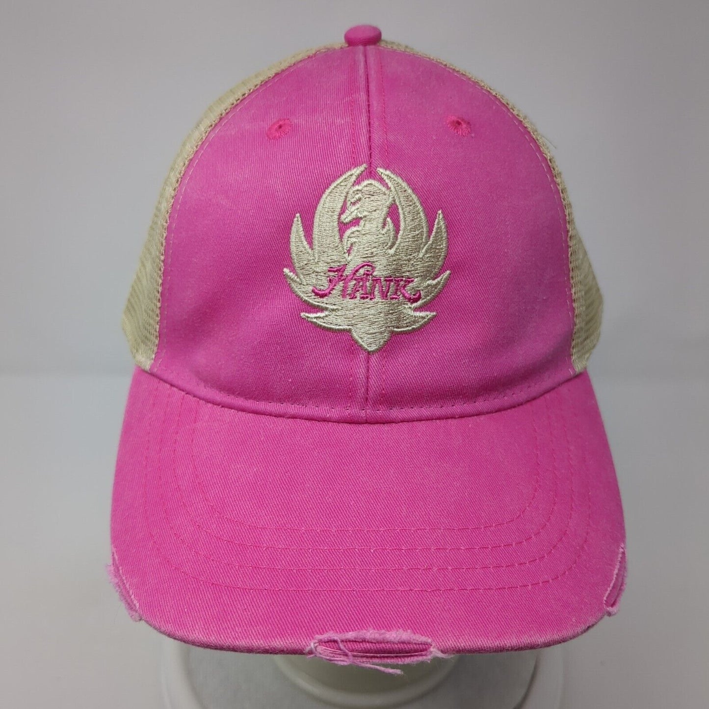 Hank Snapback Trucker Hat Multicolor OS Adjustable Mesh Back Distressed Adams