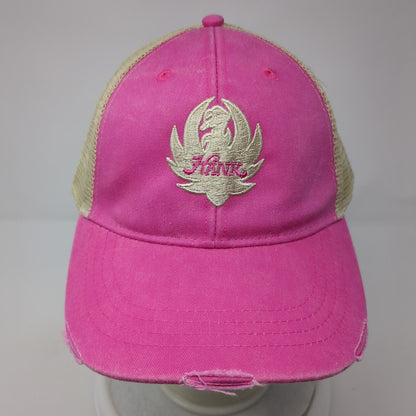 Hank Snapback Trucker Hat Multicolor OS Adjustable Mesh Back Distressed Adams