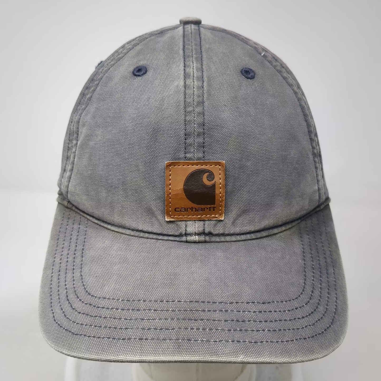 Carhartt Gray Brown Baseball Cap One Size Adjustable Strapback Logo Patch Hat
