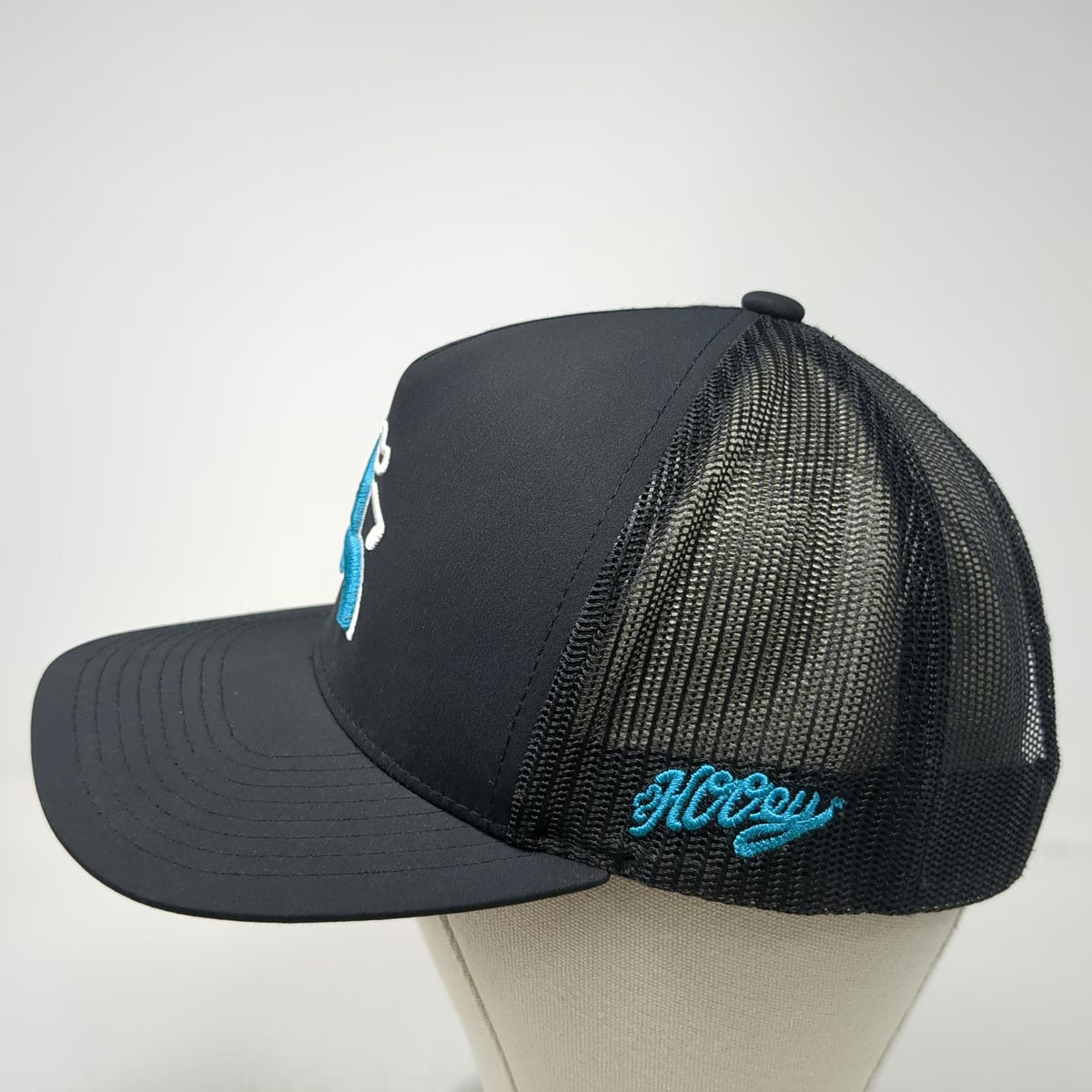 Hooey Trucker Hat Black One Size Golf Embroidery Mesh Snapback Adjustable Cap