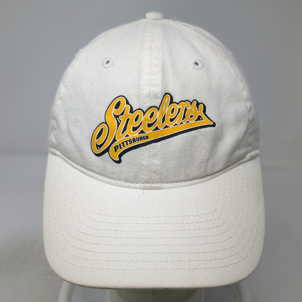 Reebok Pittsburgh Steelers NFL Cap White One Size Slideback Cotton Embroidered