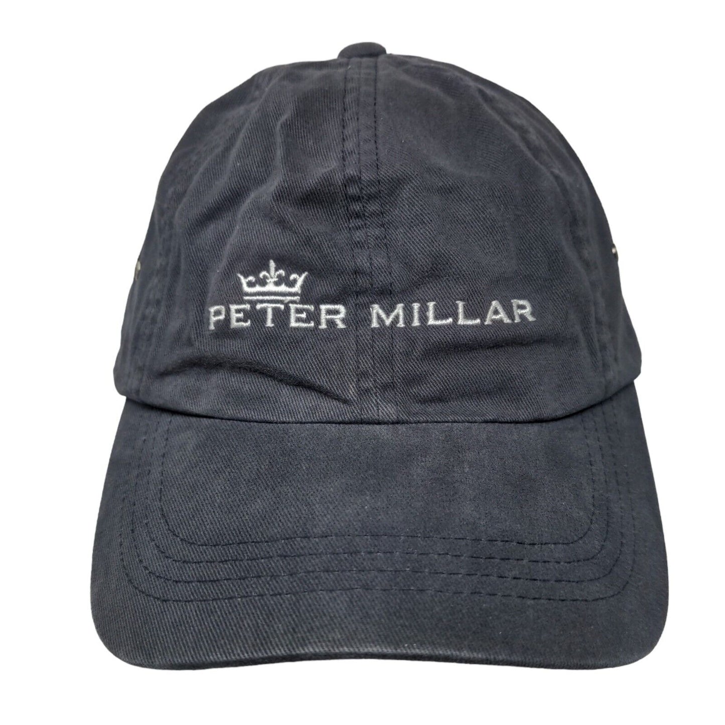 Peter Millar Slideback Hat Blue One Size Embroidered Adjustable Vent Holes