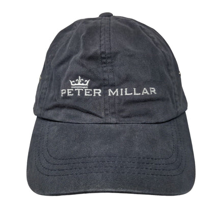 Peter Millar Slideback Hat Blue One Size Embroidered Adjustable Vent Holes