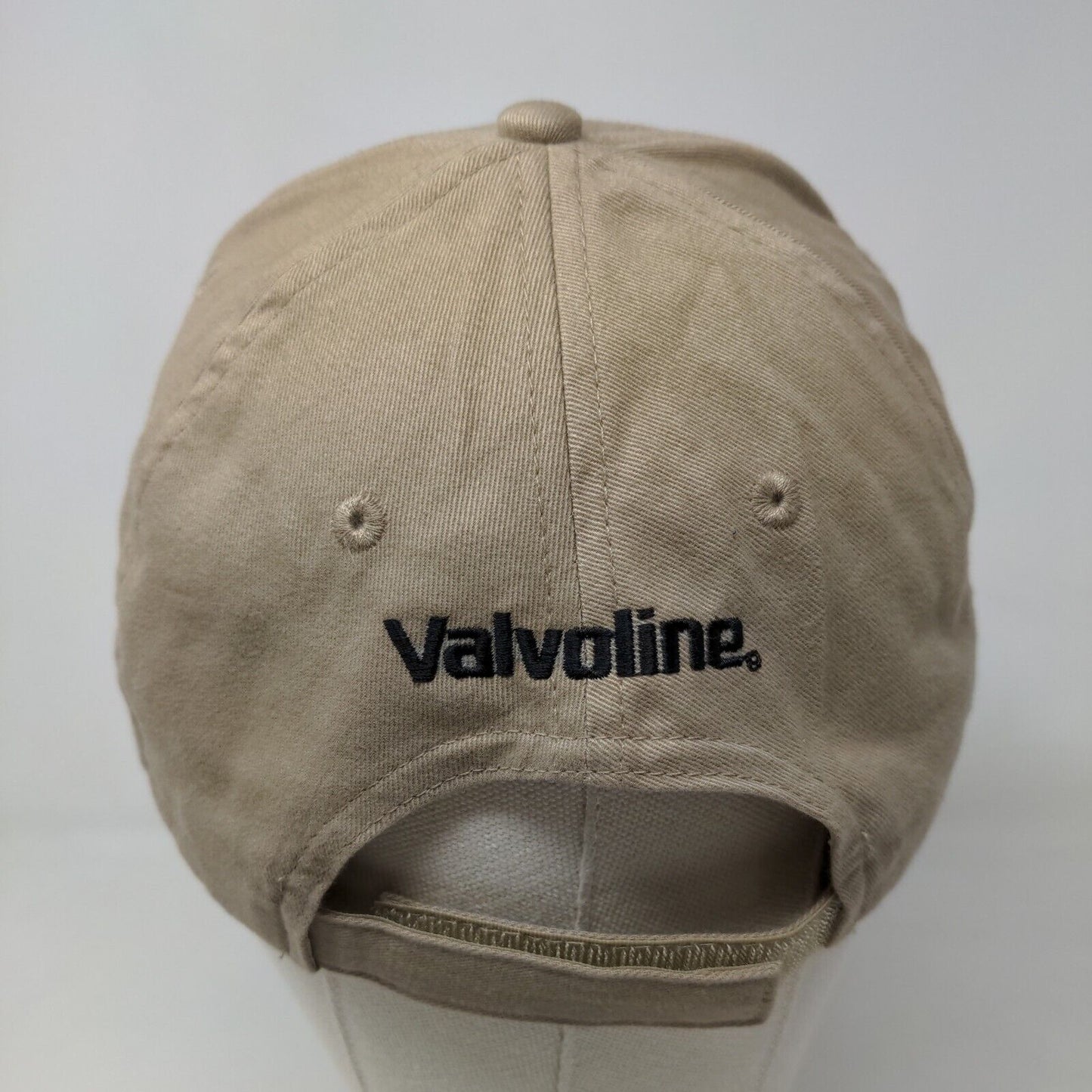 KC Men's Strapback Eaton Valvoline Hat Tan Size OSFA Embroidered Logo