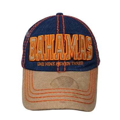 Bahamas 1973 Strapback Hat Multi One Size Embroidered Colorblock 6 Panel