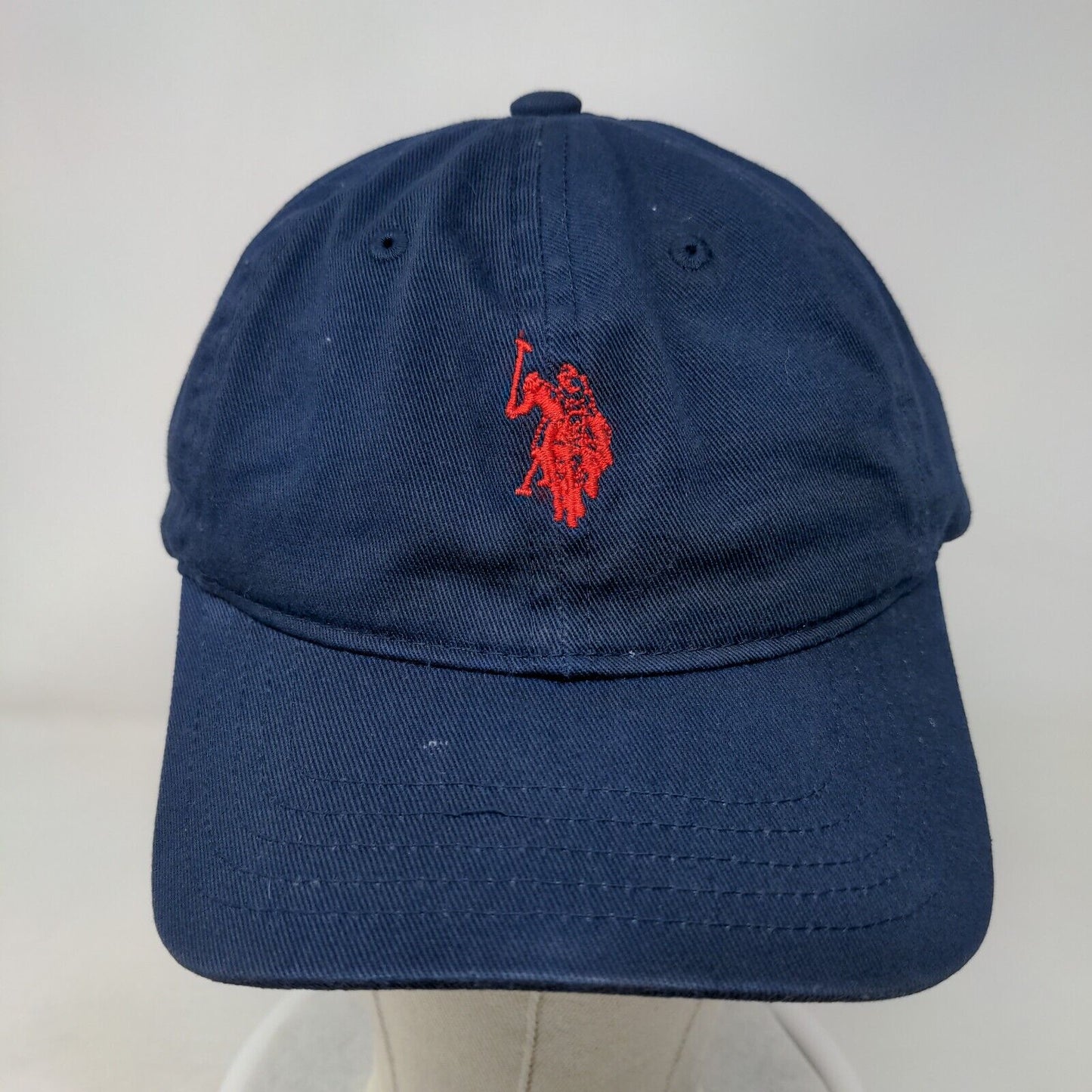 US Polo Assn. Strapback Hat Blue One Size Adjustable Embroidered Logo 6 Panel