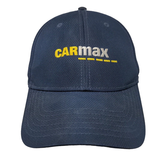 Carmax Strapback Hat Blue OSFA Adjustable Embroidered Vented Holes Polyester