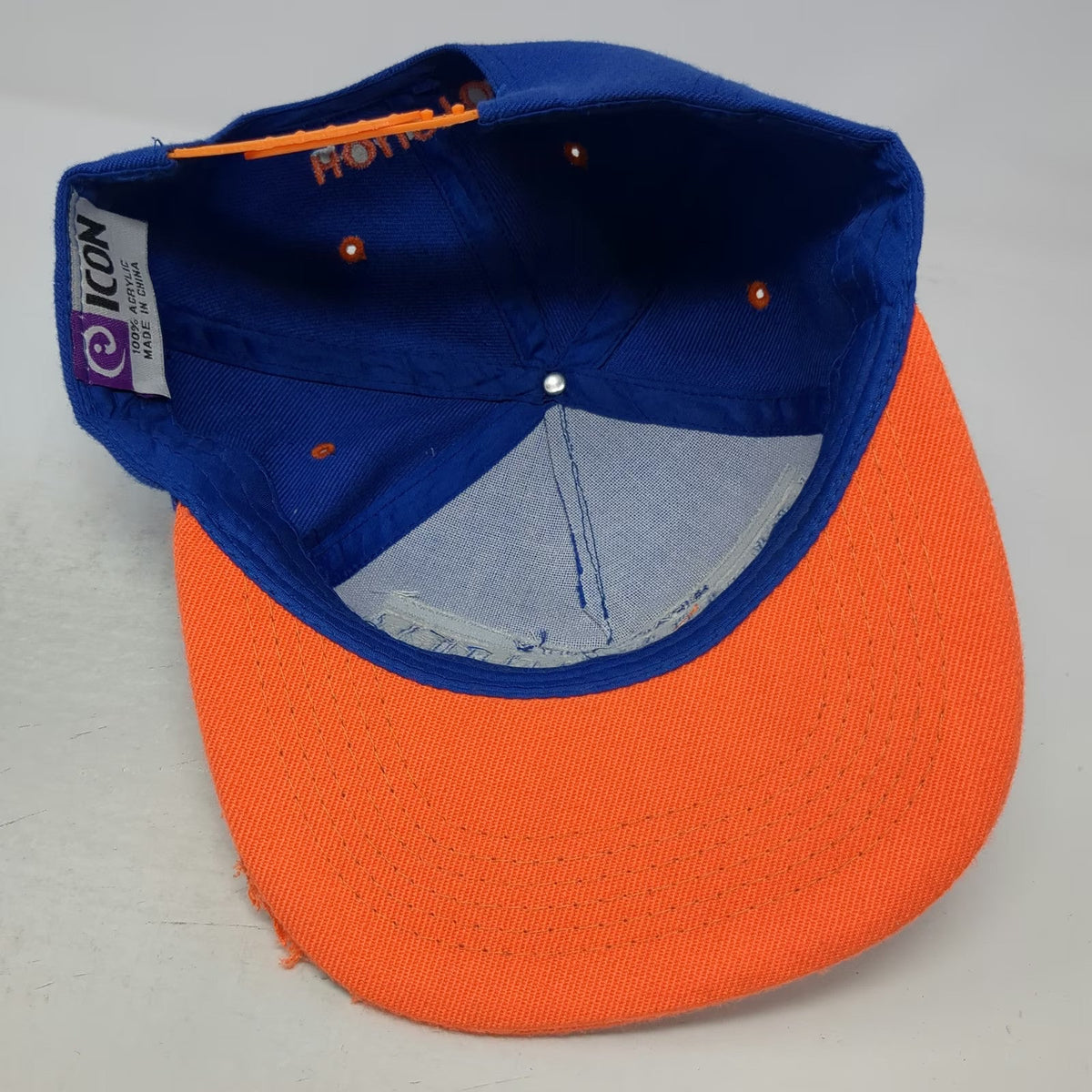 Icon Sports 5 Panel Blue Orange Houston Texas Space City Hat Snapback One Size